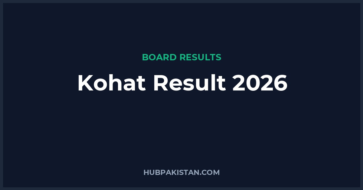Kohat Board Result Date 2026 (All Classes)